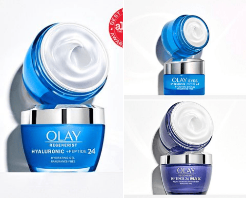 Olay products cover photo collage