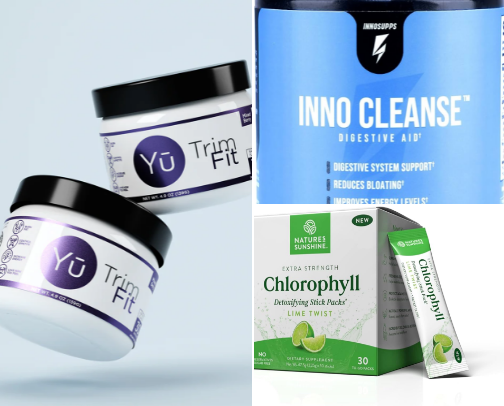 Health supplements cover photo collage