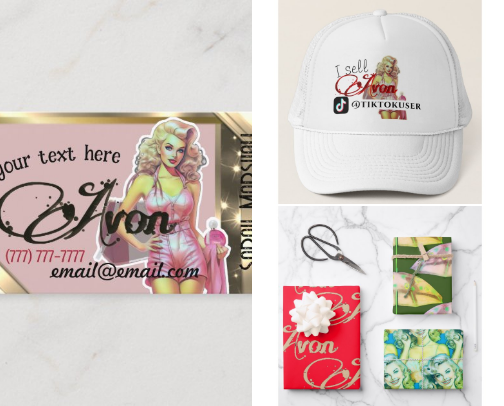 Avon Representative Promotional Stuff cover photo collage