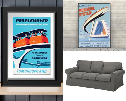 Mid Century Modern Basement cover photo collage