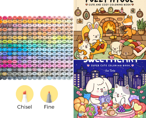 cozy coloring🎨 cover photo collage