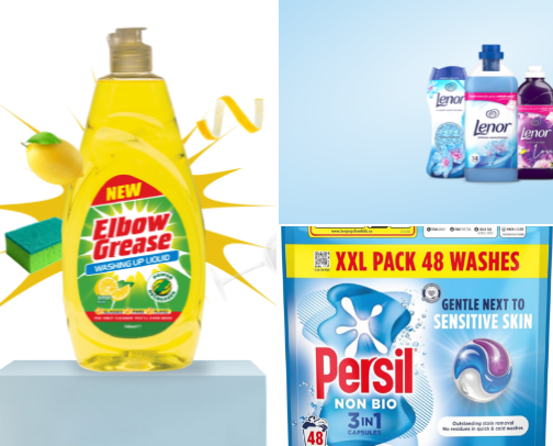 Cleaning products cover photo collage
