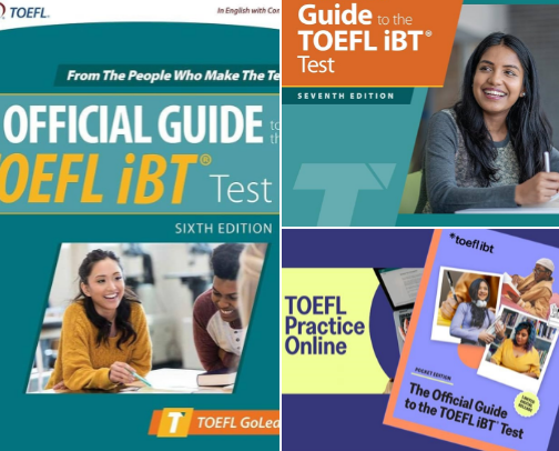 Read Now - Official Guide to the TOEFL iBT Test, Sixth Edition companion study bundle cover photo collage