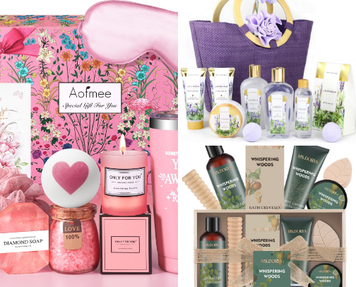 Cute Walmart gift sets for women and men. cover photo collage
