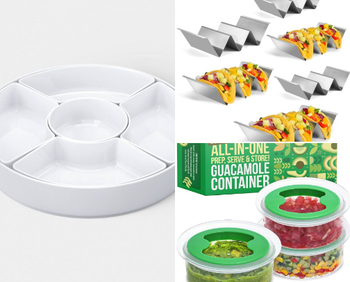 Taco Tuesday with all the fixings cover photo collage