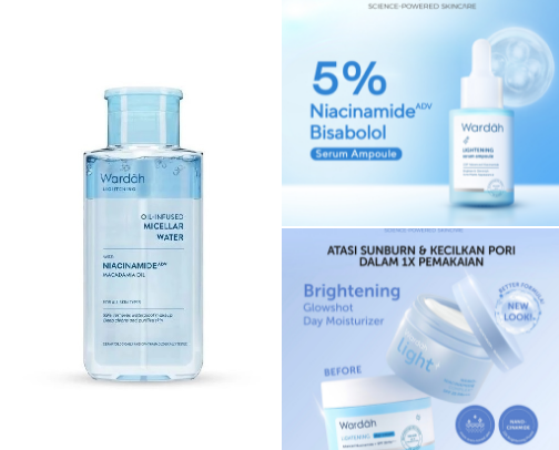 Wardah Lightening Skincare cover photo collage