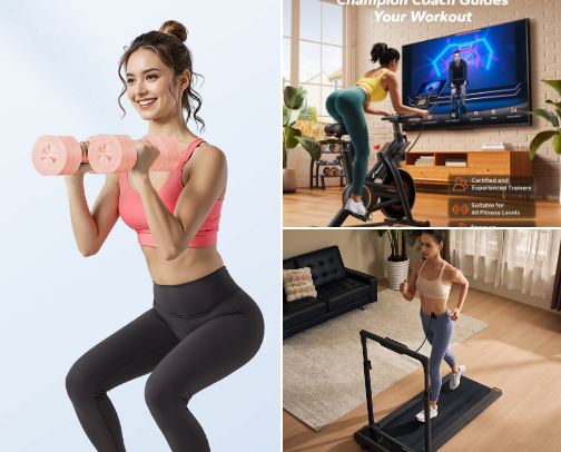 Beginner Home Fitness Essentials That Make Working Out Easier cover photo collage