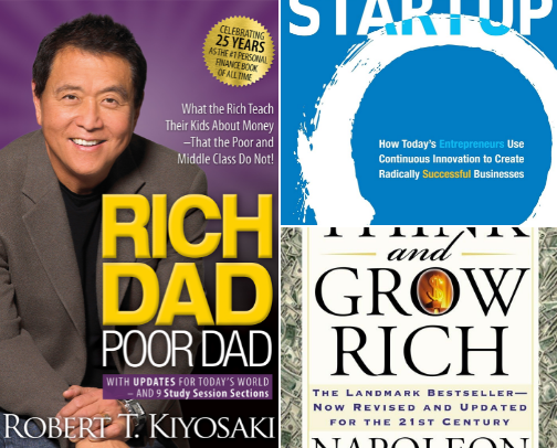 Books that teach you about business cover photo collage