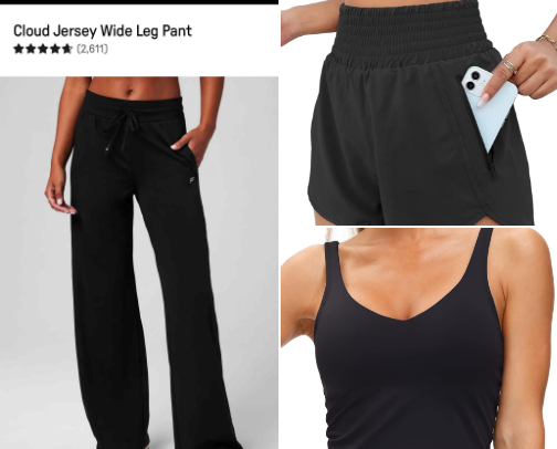 Workout attire, shoes, and accessories - these are the top of my list! cover photo collage