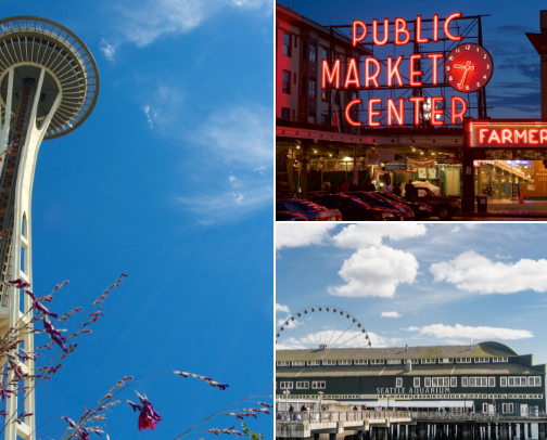 Top Family Fun in Seattle, Washington 2026 Edition: Waterfront, Space Needle, Pike Place & Nearby Nature cover photo collage