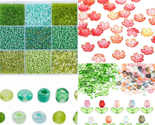 Beaded flowers 💐 🌺 🌹 cover photo collage