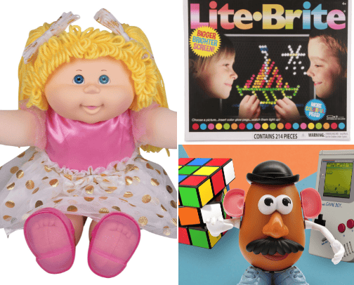 Toys in the 80s cover photo collage