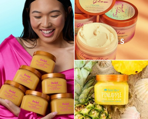 Tropical Shower Routine Products cover photo collage