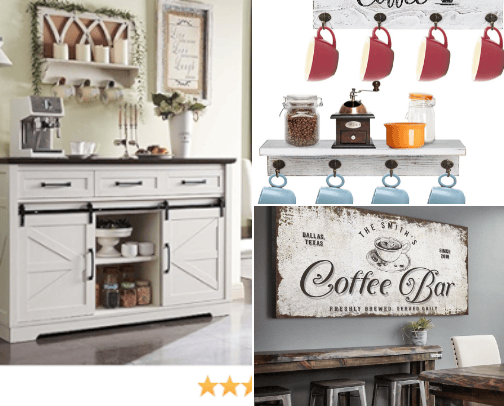 Coffee and tea bar cover photo collage