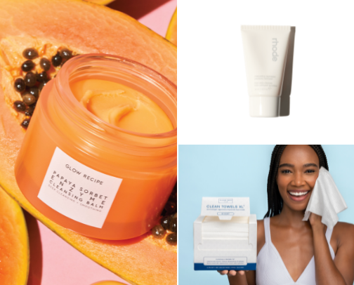 Glass skincare routine for dry skin cover photo collage