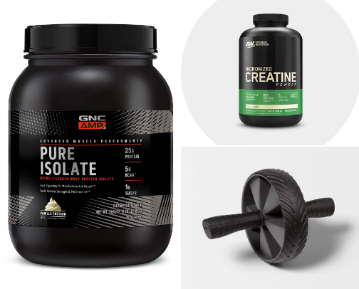 Gym essentials that will help your gains🏋️💪🏼 cover photo collage
