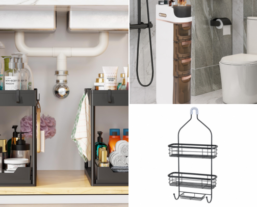 Small Bathroom Storage Ideas for Renters cover photo collage