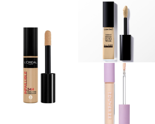 
the best concealers that don't get into the pores cover photo collage