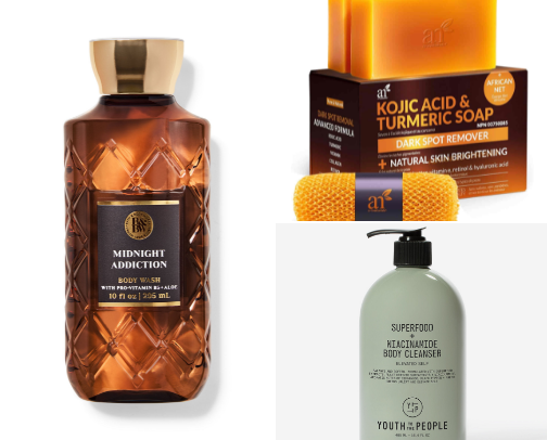 My current shower routine cover photo collage