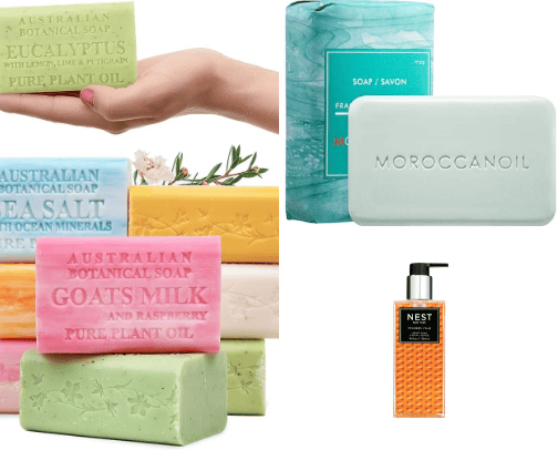 soaps, candles, bath salts, holy grails:) cover photo collage