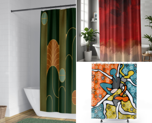 Unusual Shower Curtains cover photo collage