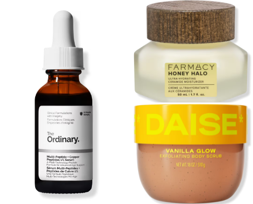 Skin care products ✨ cover photo collage