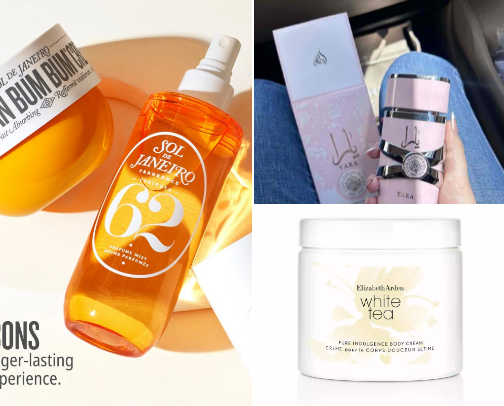 body creams and perfumes🎀 cover photo collage