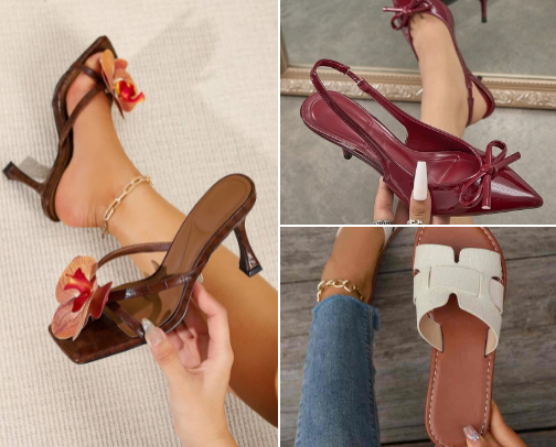 SHEIN shoes cover photo collage