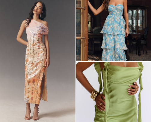 spring wedding guest dresses cover photo collage