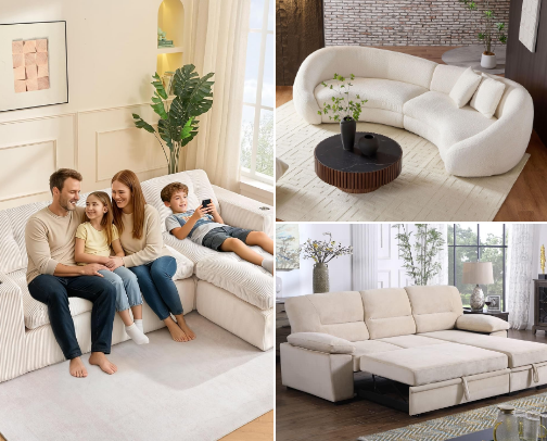 2026 Viral Cloud Couches & Luxury Living cover photo collage