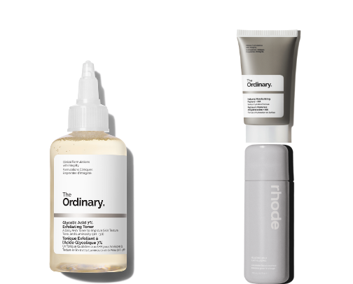 skincare products cover photo collage