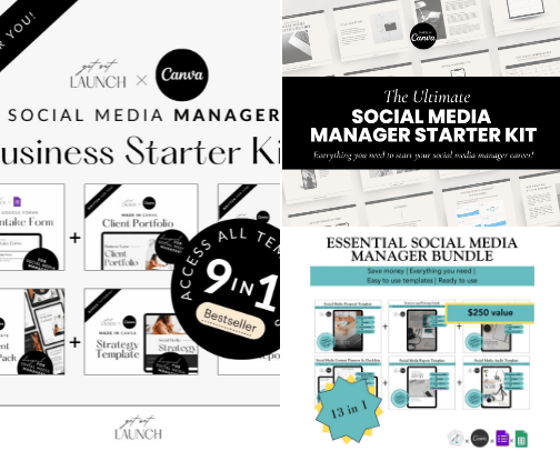 Social Media Manager Templates cover photo collage