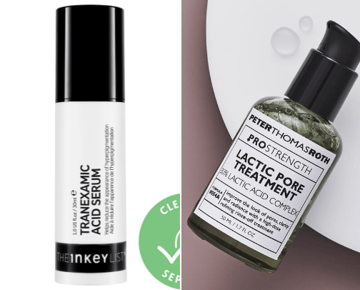 Oily skin products cover photo collage