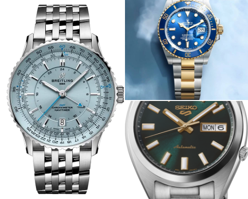 Elegant Luxury Men's Watches cover photo collage