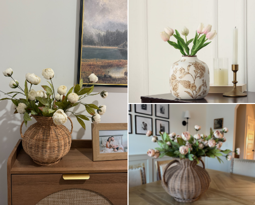Spring decor you will find throughout my home cover photo collage