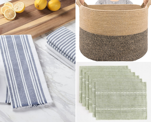Home Textiles on a Budget: Cozy & Chic cover photo collage