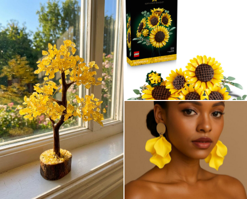 Yellow Mood Board cover photo collage