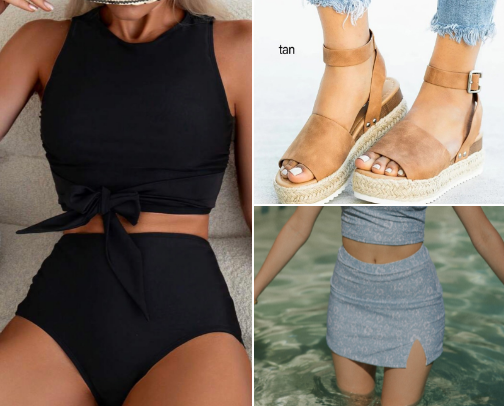 what I wore on my tropical vacation 🏖️🌴 cover photo collage