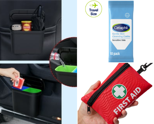 Mom Emergency Car Kit Must-Haves for Kids & Toddlers (Family Road Trip Essentials) cover photo collage