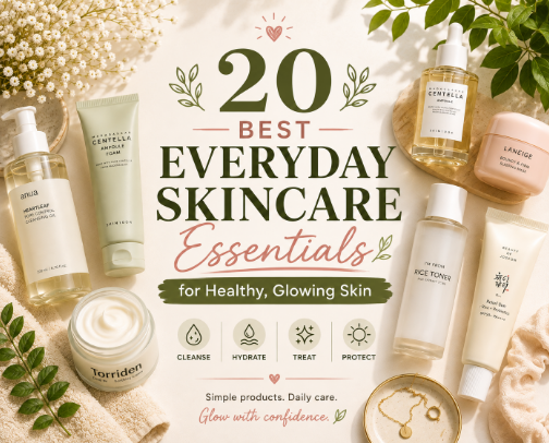 20 Best Everyday Skincare Essentials for Healthy, Glowing Skin cover photo collage