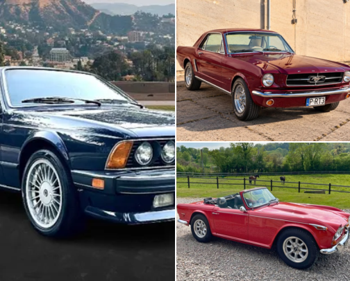 The Vintage Garage: Iconic Classic Cars & Timeless Rides cover photo collage