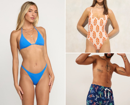 Swimsuits for the family cover photo collage