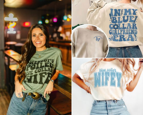 Blue collar wife and girlfriend cute finds! cover photo collage