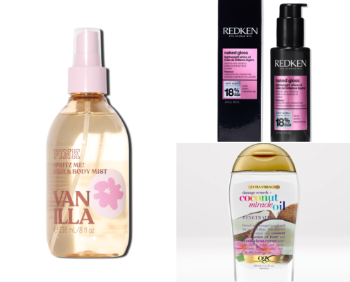 Hair products cover photo collage