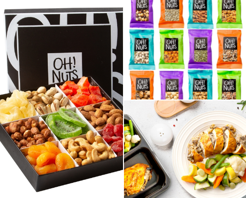 Places to purchase healthy foods, snacks and drinks. cover photo collage