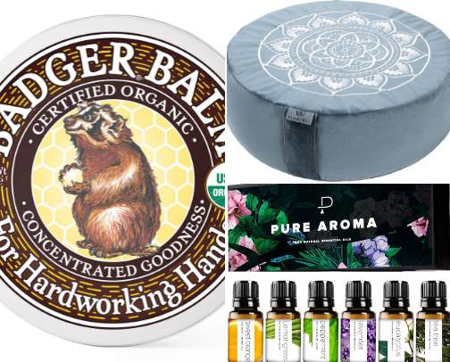 Items to encourage a calmer, peaceful space cover photo collage