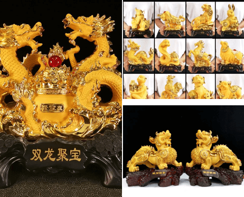 Pilih patung naga fengshui datangkan Kekayaan dan Kehormatan cover photo collage