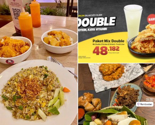 Indonesian Food & restaurant cover photo collage