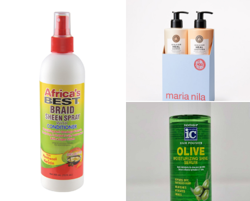 Natural/afro Hair products cover photo collage