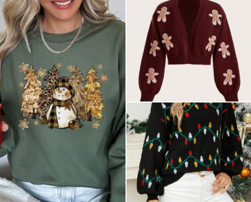Best Christmas Sweaters for Women cover photo collage